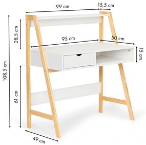 ModernHome Toaletný stolík / písací stôl s policou, FH-CT200001