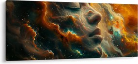 Obraz - Tvár vo vesmíre (120x50 cm)