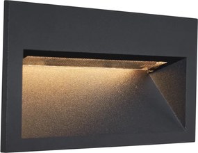 Sada 6 moderných zapustených nástenných svietidiel čierna 16 cm vrátane LED IP65 - Mert