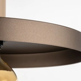 Luster na lanku SILA 1xE27/15W/230V pr. 30 cm hnedá/béžová