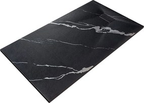 Besco Obdĺžniková sprchová vanička z SMC kompozitu VEXO MARBLE BLACK R 100x80 (120x80, 120-180x90) BESCO-Rozmery: 100x80