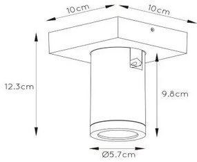Lucide 09930/05/30 - LED Stmievateľné bodové svietidlo TAYLOR 1xGU10/5W/230V IP44