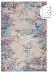 Modro-fialový umývateľný koberec s prímesou recyklovaných vlákien 160x230 cm Reid – Flair Rugs