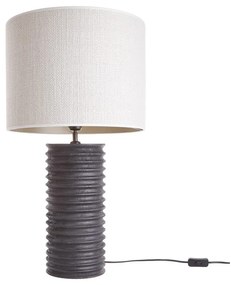 Butlers GROOVED Stolná lampa 72 cm - čierna/krémová