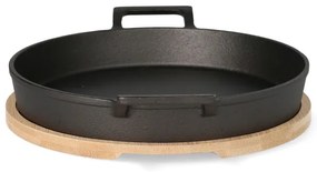 Liatinová panvica s bambusovou podložkou ANDREAS čierna ALL 976968