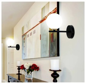 Čierne nástenné svietidlo Kama - Candellux Lighting