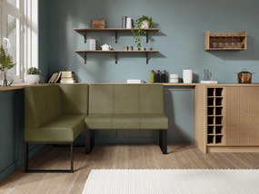Rohová lavica Bernio 130x170 (olivová) (L). Akcia -20%. Vlastná spoľahlivá doprava až k Vám domov. 1129867