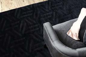 Koberec PEARL 51326E geometrický / štrukturálny, čierny
