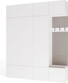 Předsíňová stěna Haga 3Sz1W 200 cm bílá
