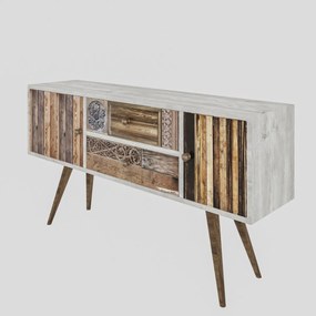 TV stolík ODENSE 122 cm biely/orech