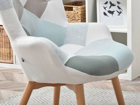 Kreslo Nutri (patchwork + čierna). Vlastná spoľahlivá doprava až k Vám domov. 1110346