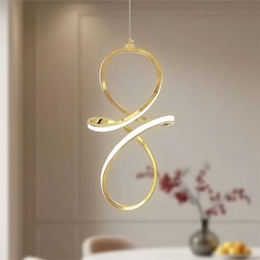 Toolight Toolight, LED závesné svietidlo, 17W, 3000K, LHJ091-1CP, zlatá, OSW-50040
