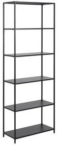 Regál Newcastle 185 cm čierny