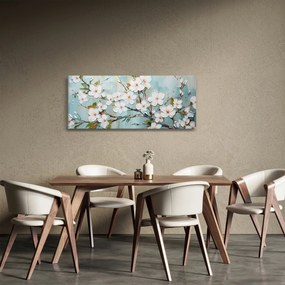 Obraz - Maľba, kvitnúce vetvy stromu (120x50 cm)