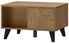 Konferenční stolek Cozy 41 z masivu 80 cm dub Rustikal/černý