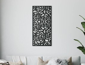 drevko Moderný obraz na stenu Kvety v záhrade Rozmer obrazu: 44,5 x 21 cm, Farba dekorácie: Čierna