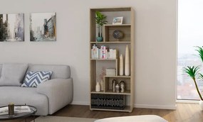 Vysoký regál Zigzag, dub sonoma