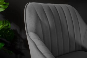 Barová stolička Turin velvet silver grey