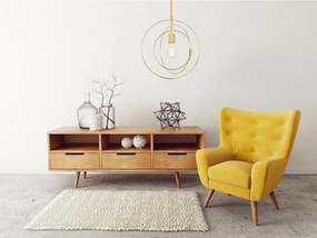 Toolight - závesná lampa E27 APP286-1CP, zlatá, OSW-08404