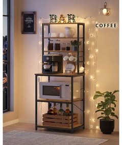 Policový regál MARGE hnedá/čierna