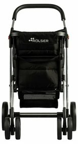 Rolser Skladací nákupný vozík na kolieskach Basket Polar 4Big, čierna