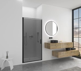 CERANO - Sprchové krídlové dvere Porte L/P - 8 mm - čierna matná, grafitové sklo - 100x195 cm, CER-CER-8050BD7247