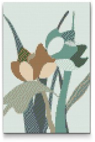 Gario Diamantové maľovanie Boho divoké kvety Rozmery: 40 x 60 cm, Rámovanie: Iba zrolované plátno, Diamanty: Okrúhle