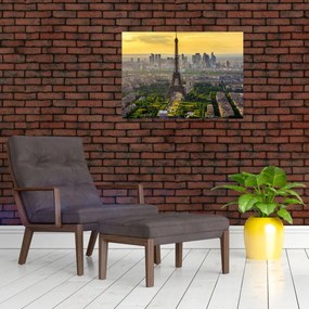Sklenený obraz - Panoráma Paríža (70x50 cm)