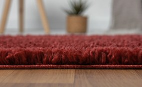 My Flair, Behúň My Shaggy weinrot, 80x200, červená, chodba / predsieň