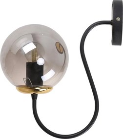 Čierno-sivé nástenné svietidlo ø 15 cm Oslo – Squid Lighting