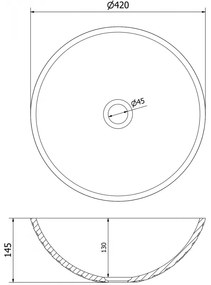 Mexen Olza, sklenené umývadlo na dosku 42 x 42 cm, číra, 24094200