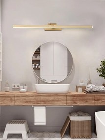 Toolight Toolight, LED kúpeľňové nástenné svietidlo nad zrkadlo 40cm 8W 1200lm 4000K APP833-1W, zlatá, OSW-07011