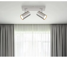 Globo 57911-2 - Bodové svietidlo ROBBY 2xGU10/25W/230V matný chróm