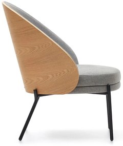 Kreslo v sivo-prírodnej farbe Eamy – Kave Home