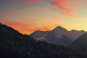 Samolepiaca fototapeta západ slnka na horách