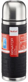 Tefal - Termoska s hrnčekom 0,5 l SENATOR nerez/čierna