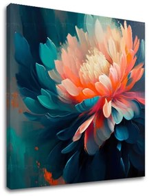 Dizajnová dekorácia na plátne Farebné impresie kvetu 60x60 cm