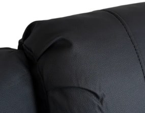 Masážne kreslo AMADEO čierne, ekokoža
