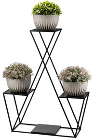 Stojan na kvety 95x78 cm čierna