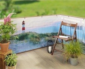 Plastová balkónová zástena 500x85 cm North Sea Coast – Maximex