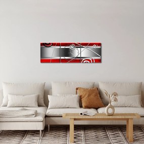 Abstraktný obraz (s hodinami) (90x30 cm)