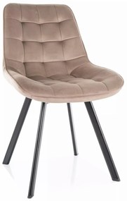 Stolička Monti Velvet tmavobéžová