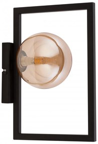 SIGMA Nástenné moderné osvetlenie COSMIC, 1xG9, 12W, čierne, jantárové sklo