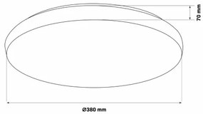 LED Stmievateľné kúpeľňové svietidlo PIRIUS LED/48W/230V 3000-6000K IP44 + DO
