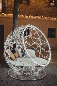 DECOLED LED světelný řetěz FLASH, 20 m, ledově bílá, 120 diod, IP67, bílý kabel, Easy Fix