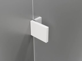 Mexen Lunar L, pravé otočné sprchové dvere 130 cm, 8mm číre sklo, biely profil, 834SL-130-050-20-00-P