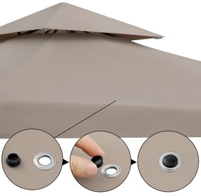 InternetovaZahrada Záhradný altánok Lorca 3x3 m - taupe