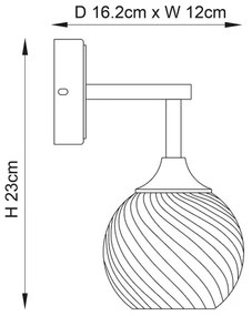 Endon 104052 - Nástenné svietidlo ALLEGRA 1xE14/7W/230V lesklý chróm