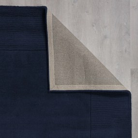 Flair Rugs, DOPREDAJ: 120x170 cm Kusový ručně tkaný koberec Tuscany Textured Wool Border Blue, 120x170, modrá, obývacia izba