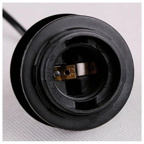 Čierne závesné svietidlo so skleneným tienidlom Felis - Candellux Lighting